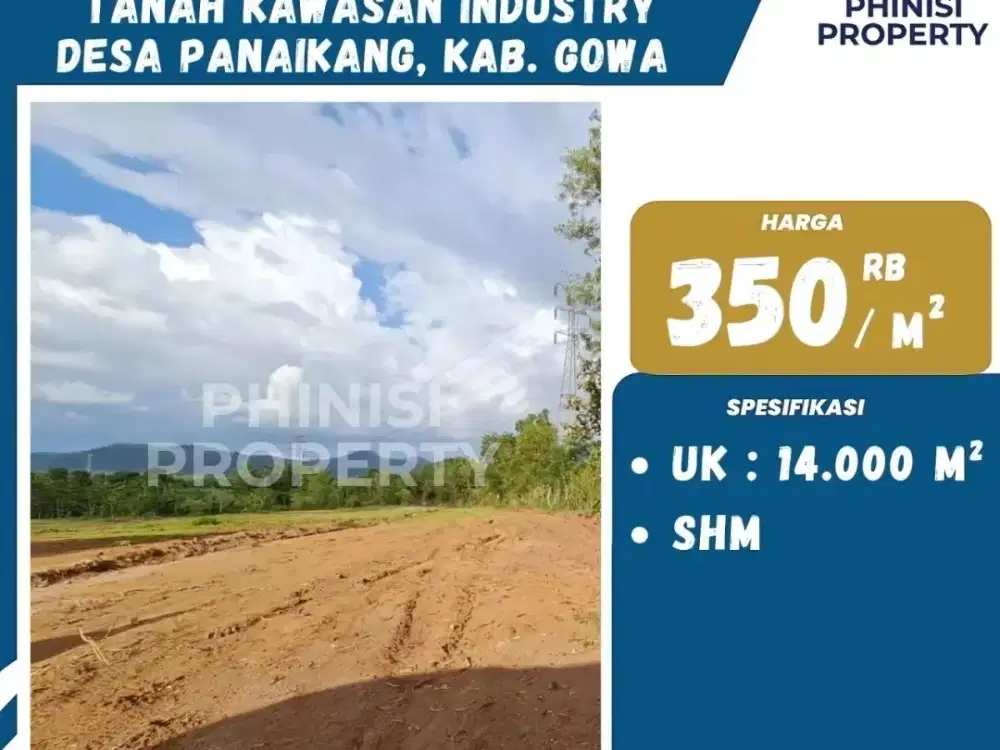 DIJUAL KAVLING MURAH CUMA 350 JUTAAN PERMETER DI DESA PANAIKANG