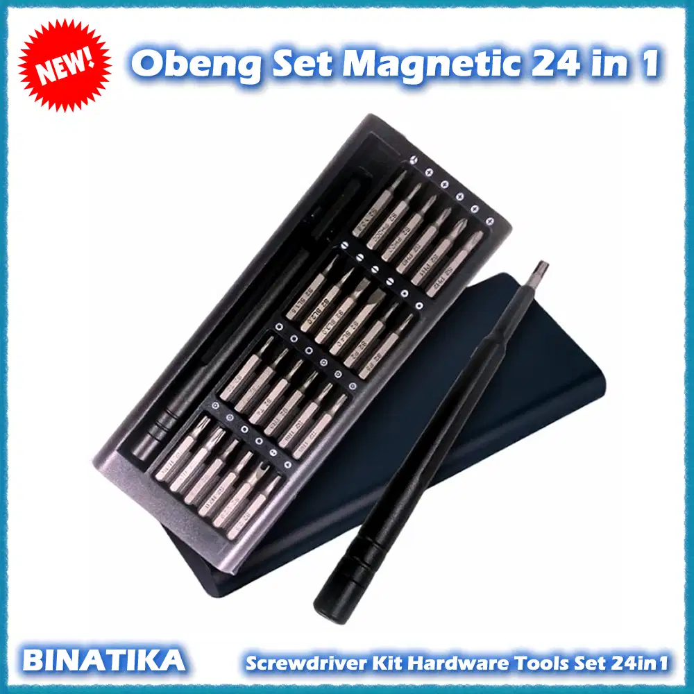 Obeng Set Magnetic Reparasi Handphone Laptop 24 in 1 Screwdriver Kit