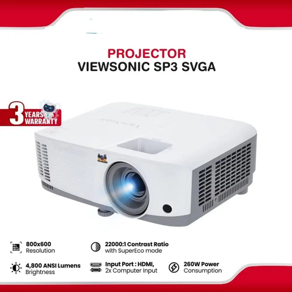 Projector Viewsonic SP3 SVGA 4800 ANSI Lumens