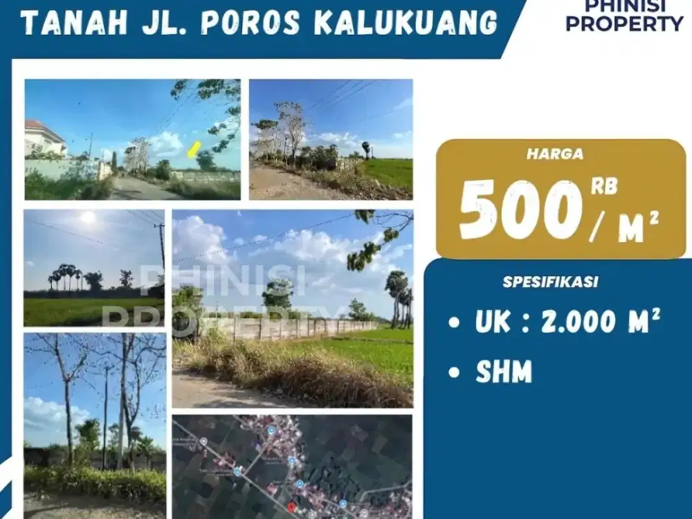 DIJUAL KAVLING MURAH DI KALUKUANG CUMA 500 RIBUAN PERMETER