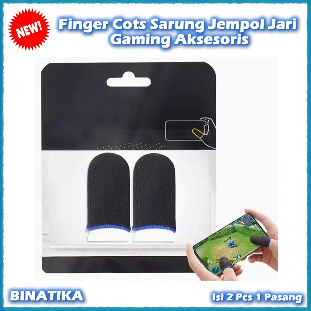 Finger Cots Sarung Jempol Jari Isi 2Pcs 1 Pasang Anti Basah Gaming ACC