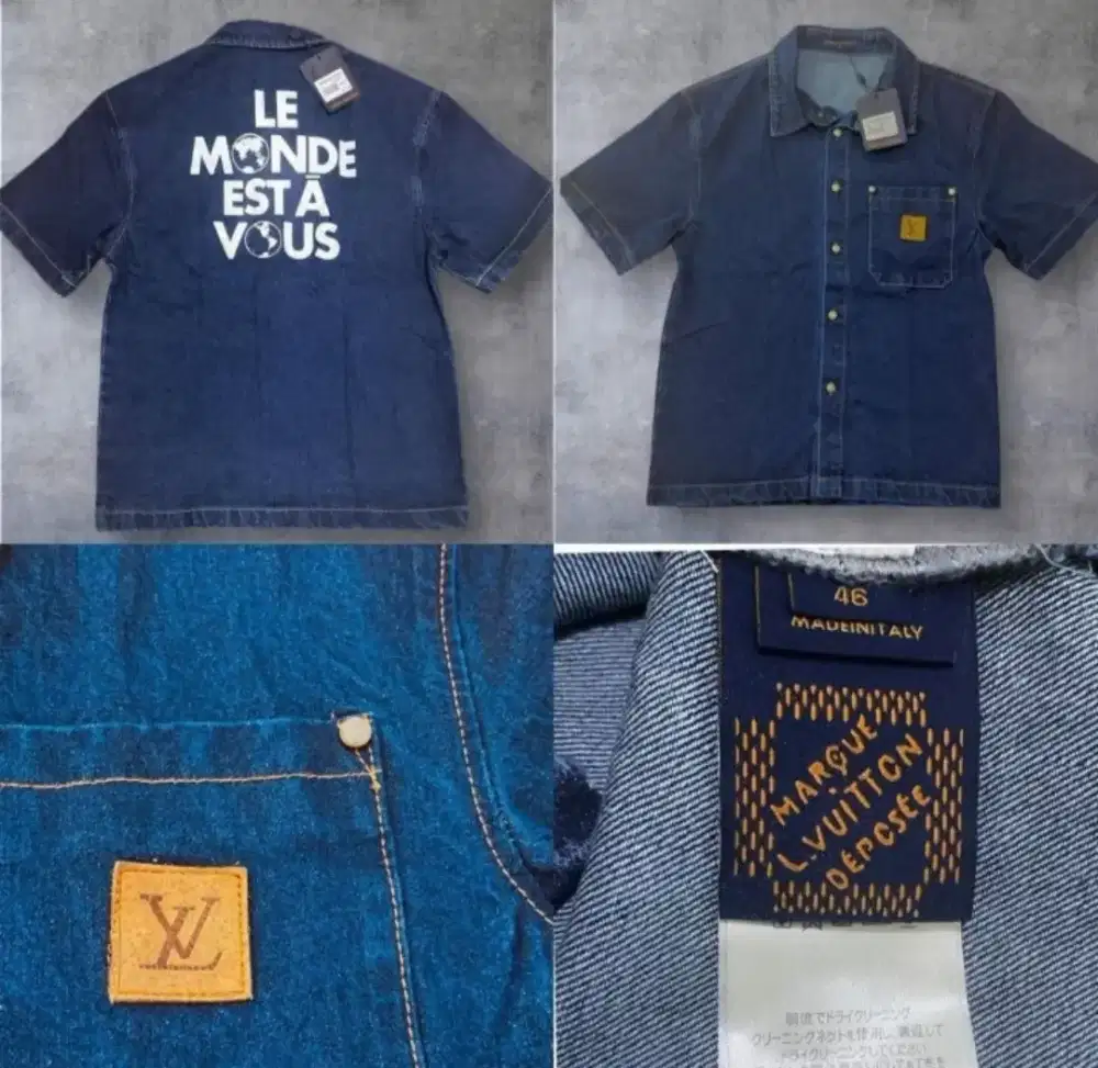 Kemeja denim Louis Vuitton size M