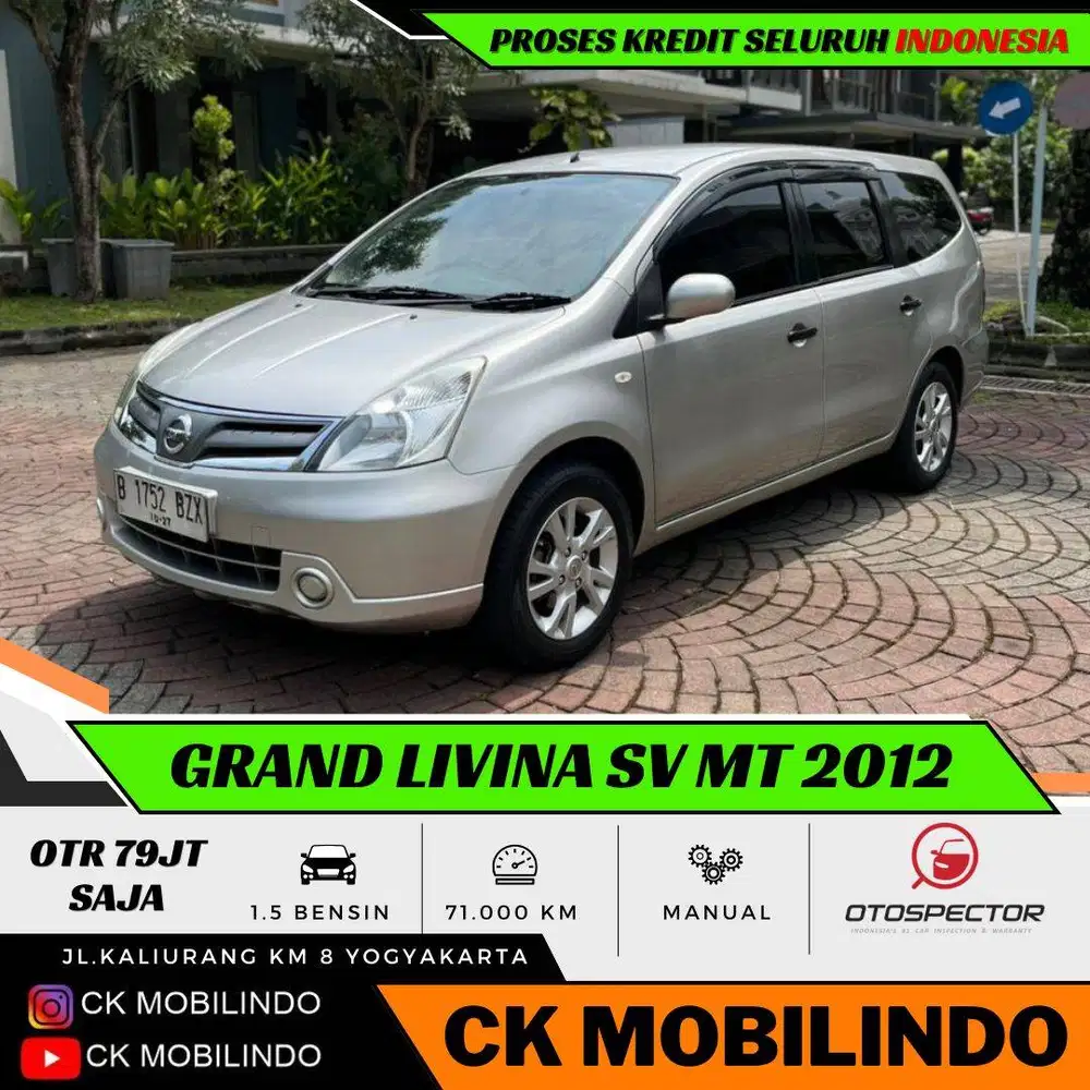 (Km71rb) Grand Livina SV Manual 2012 ISTIMEWA Kredit Murah