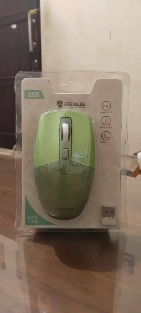 Mouse Wireless Office Rexus Q50 Green