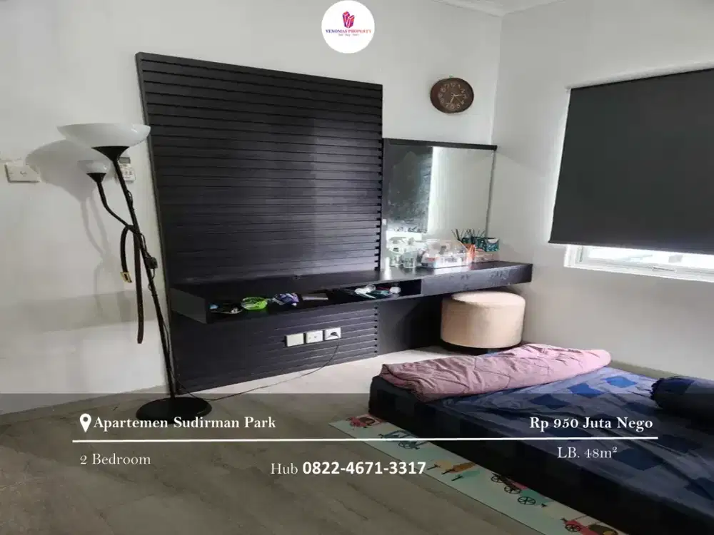 Dijual Apartement Sudirman Park 2BR Full Furnished View Selatan