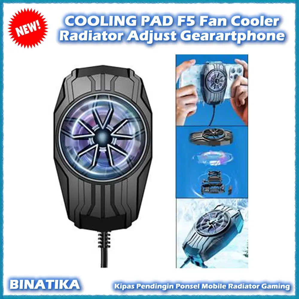 COOLING PAD F5 Fancooler Radiator Adjust Gear Kipas Pendingin Ponsel