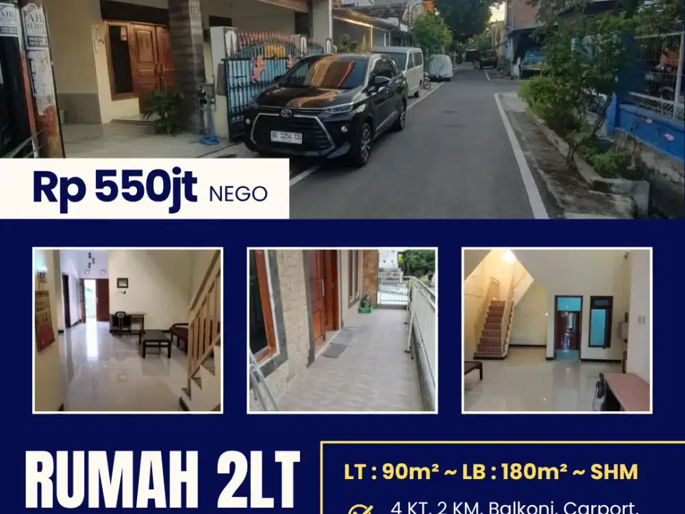 Rumah 2lt Full Bangun di dekat Sun City Kota Madiun