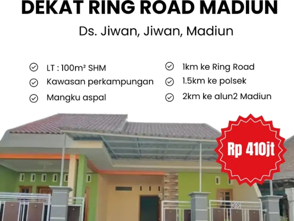 Rumah Siap Huni Dekat Ringroad Madiun