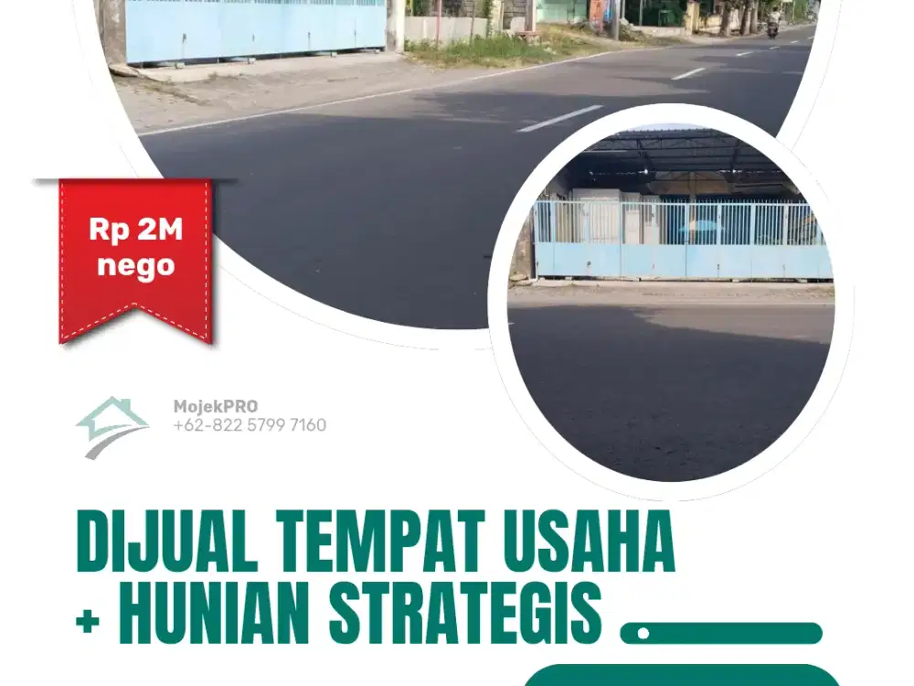 DIJUAL TEMPAT USAHA + HUNIAN DEKAT RSUD SOGATEN &amp;RINGROAD MADIUN