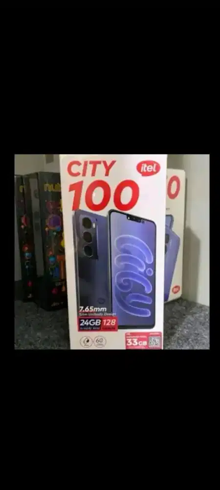 Itel city 100 ram 8gb 128gb dan6gb garansi resmi