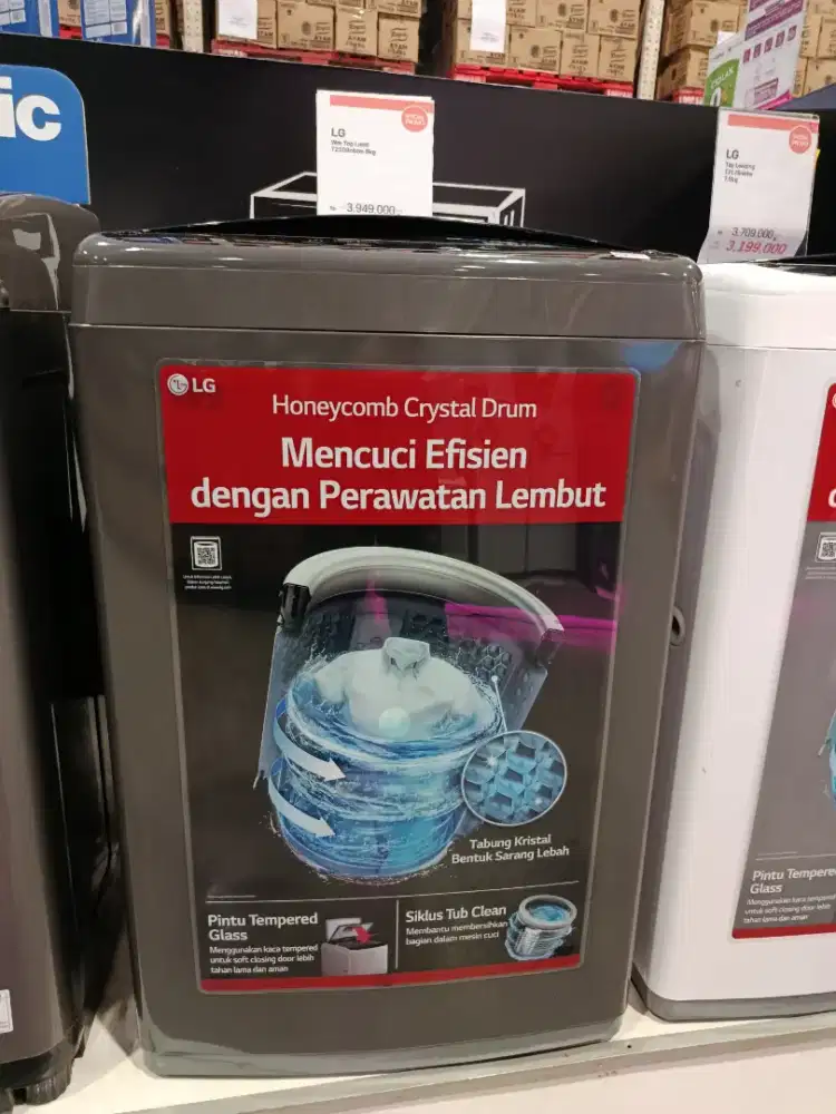 Mesin cuci LG 1 tabung kapasitas 9kg
