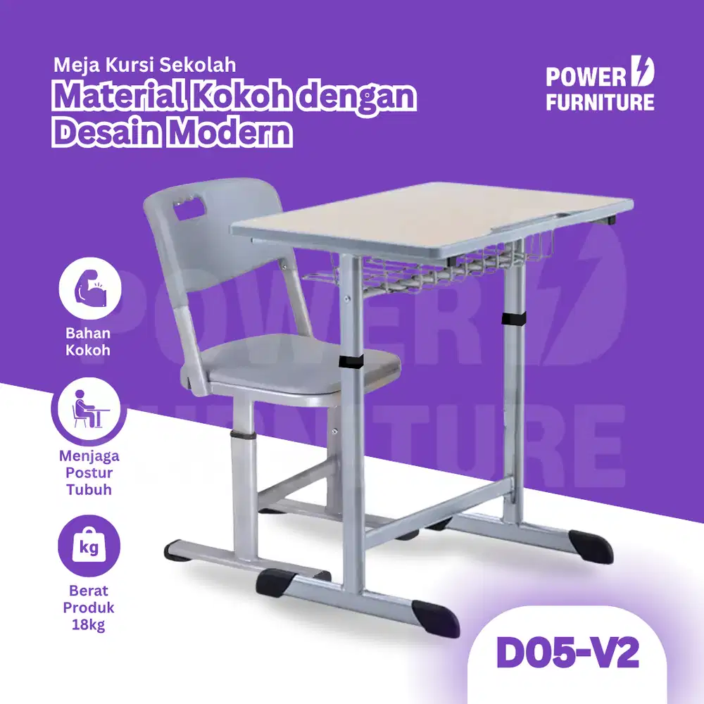 Meja Sekolah D05 v2 - Meja Kursi Sekolah | Bangku Sekolah Modern