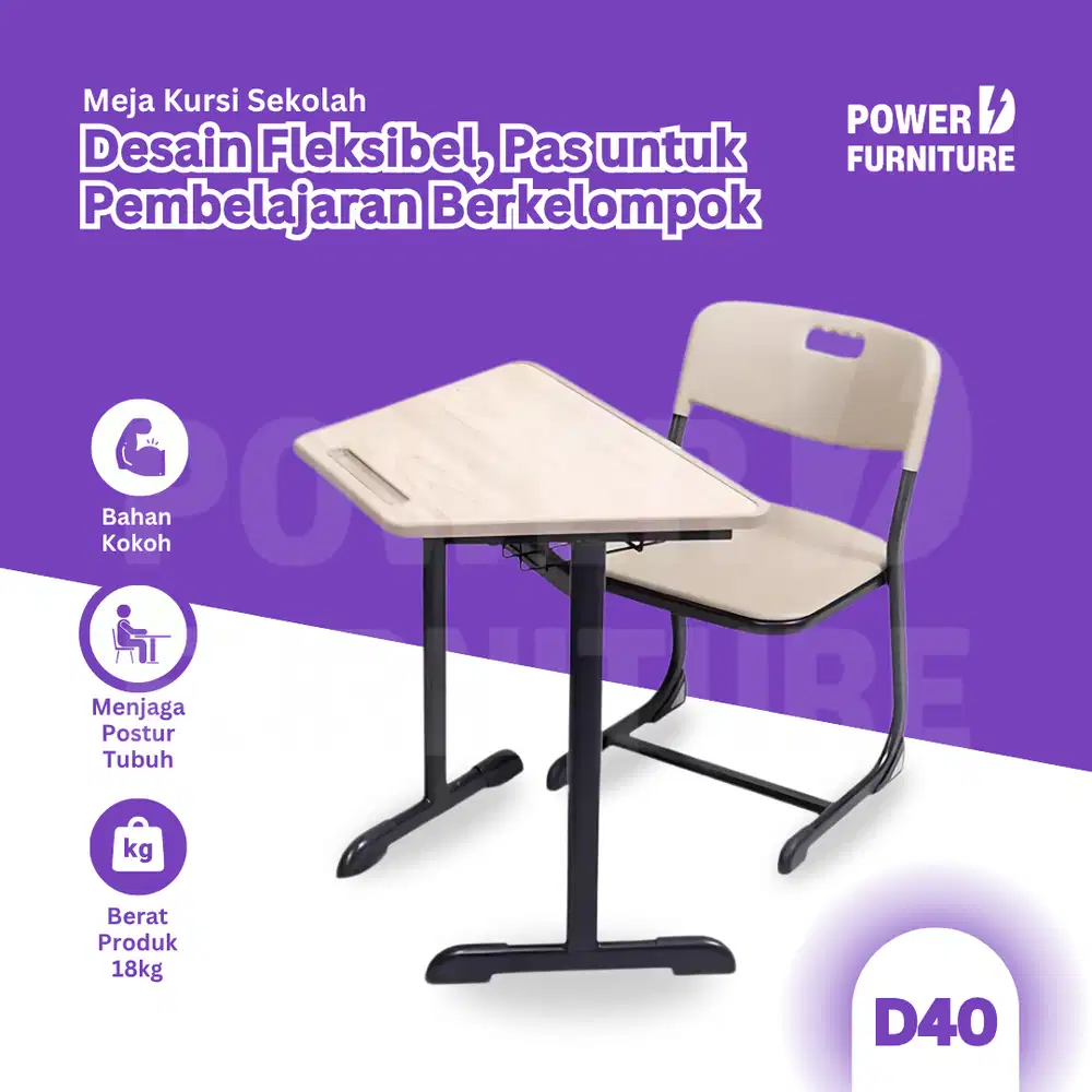 D40 Bangku Sekolah - Kursi sekolah | Meja Sekolah Set