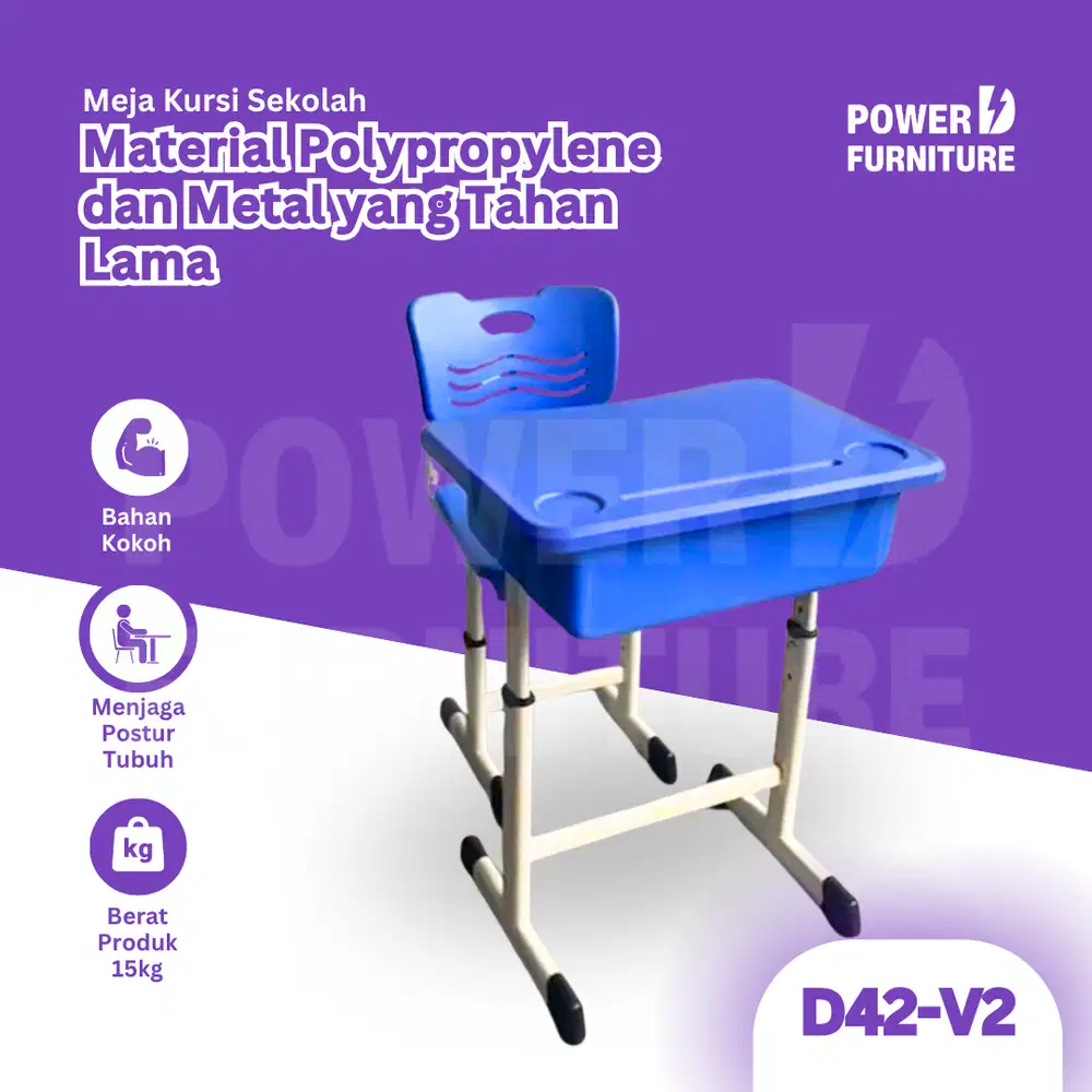 Meja Sekolah Modern D42 - Meja Kursi Sekolah | Set Meja Kursi Sekolah
