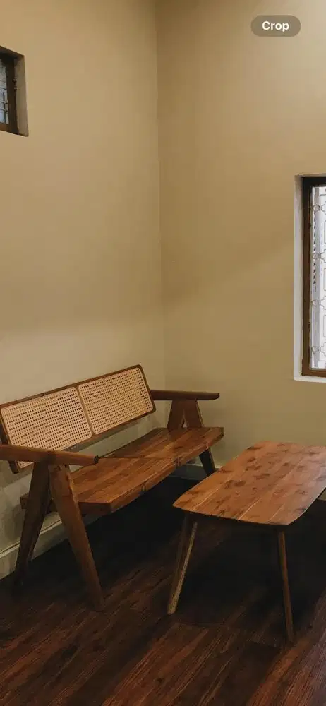 Meja kursi rotan jati