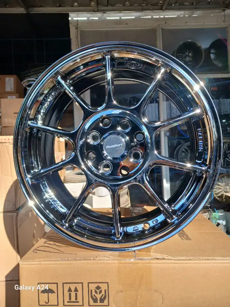 Velg wedssport ring 15x7 Pcd 4x100/114,3 ET 40 black chrome 4pcs