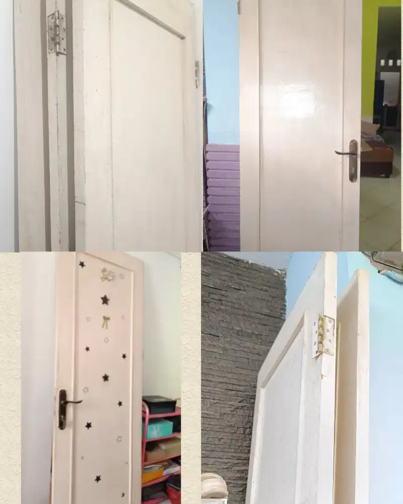 Borong obral 3 Pintu kayu + 1 kusen bangunan