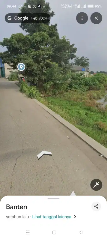 Di jual sawah Luas 2500 meter pinggir jalan