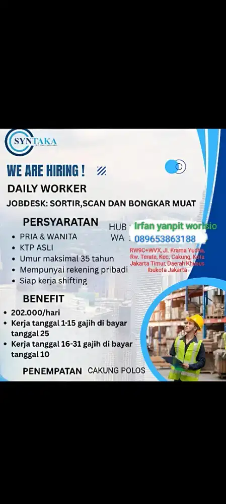 Gudang shopee event Butuh 1000 Orang