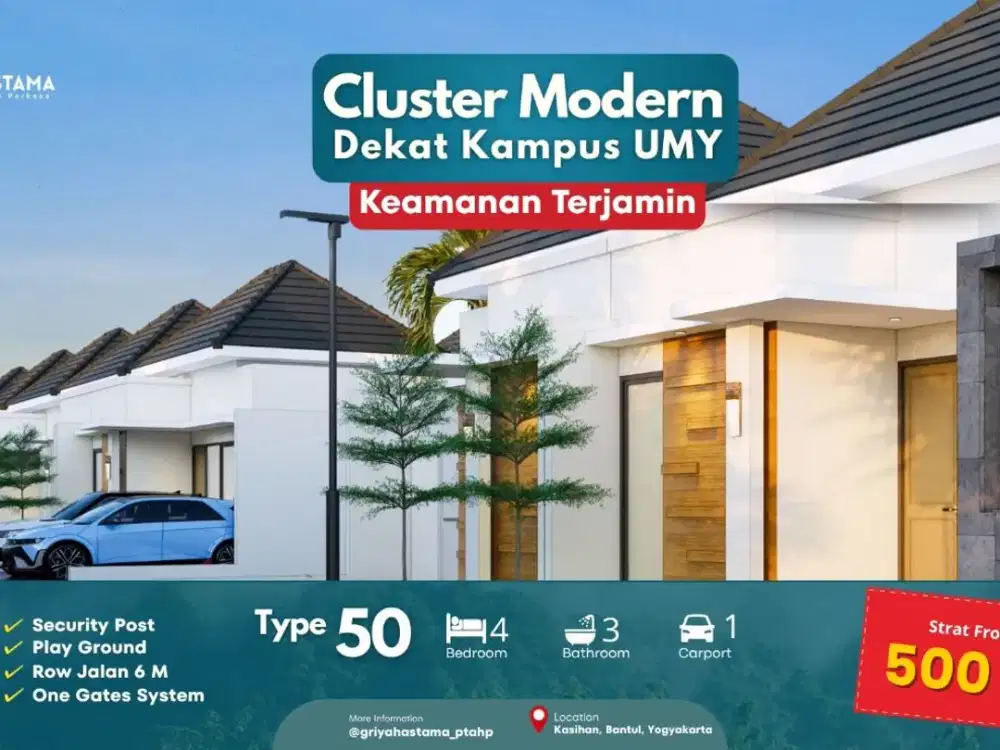 Cluster Eksklusif Bangunjiwo Akses Mudah ke Malioboro Jogja