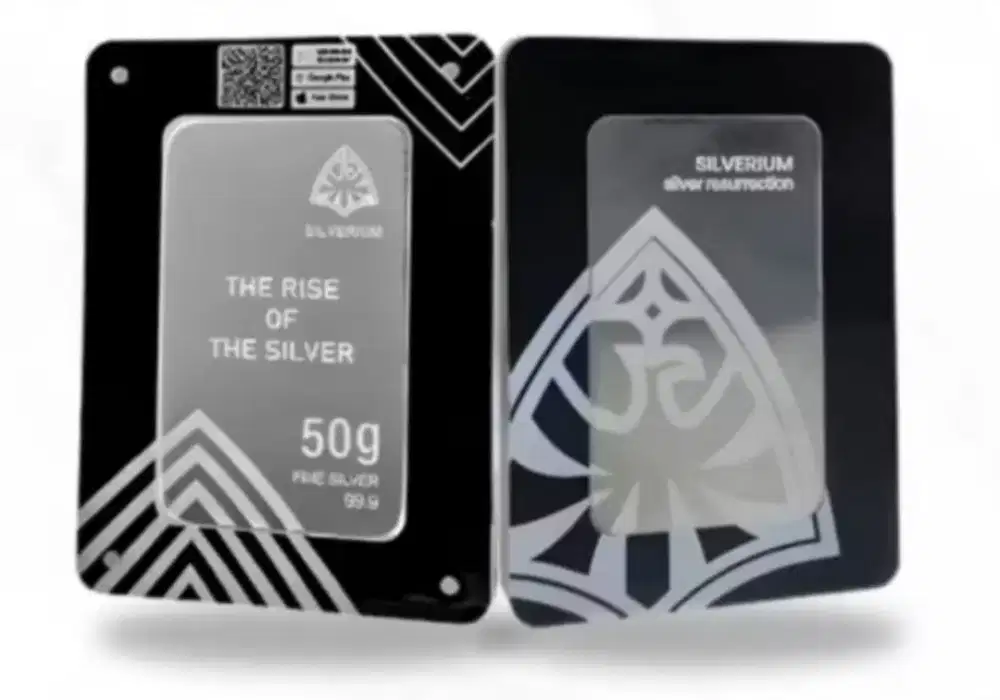 Silverium 50gr perak murni 99.9% sni tersertifikasi keasliannya
