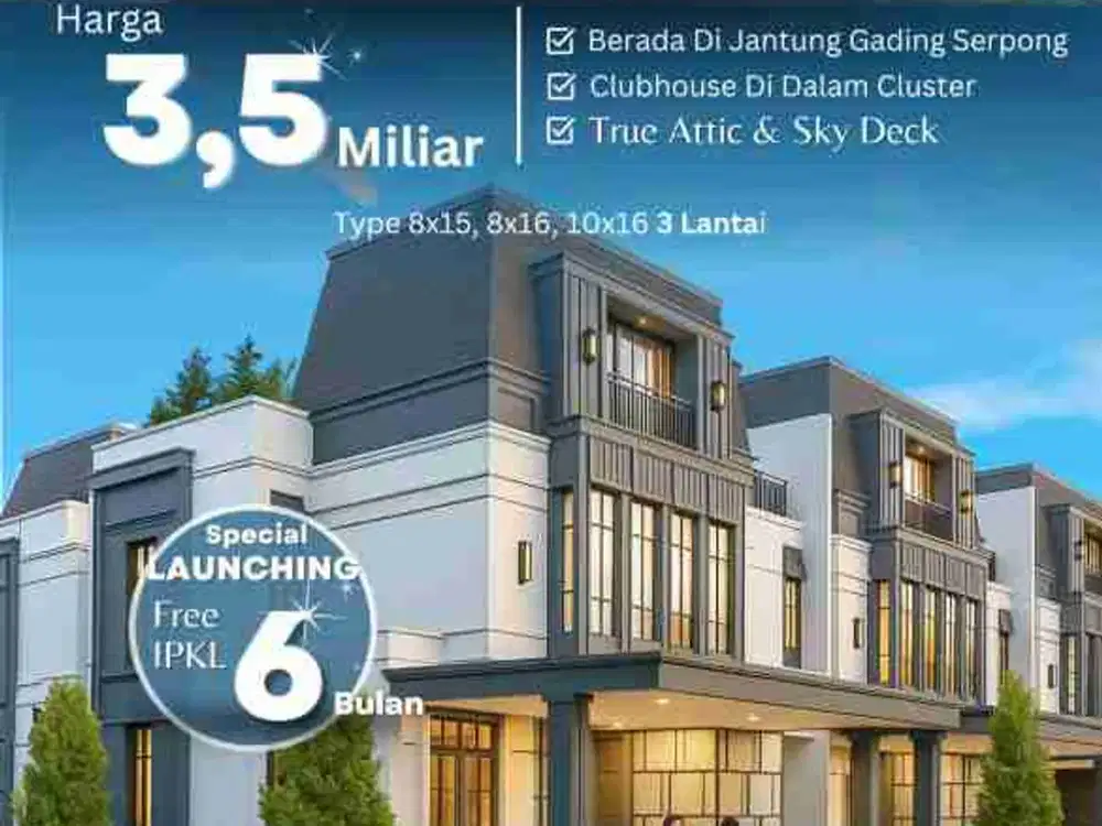 Altadena Residences Rumah Attic Baru Gading Serpong
