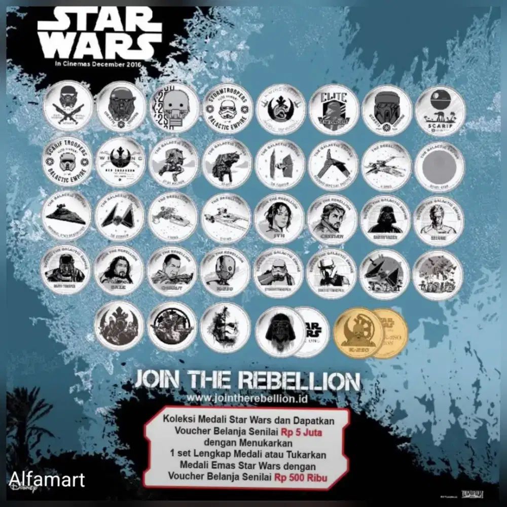 LIMITED EDITION: Koin Star Wars (per pcs)