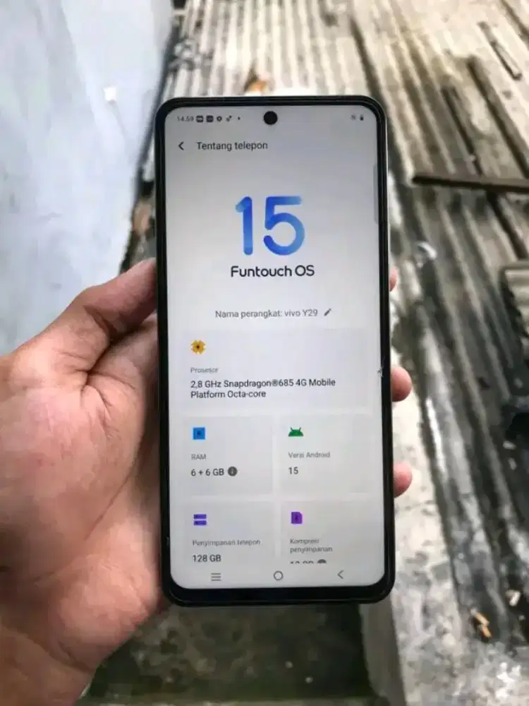 Vivo Y29 NFC ram 6/128 gb mulus batre 6500 mantap 120hz ip 69
