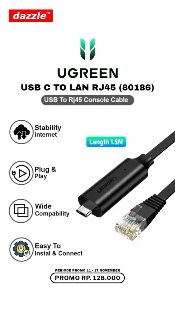 UGREEN TYPE C TO LAN RJ45 CONSOLE (80186)