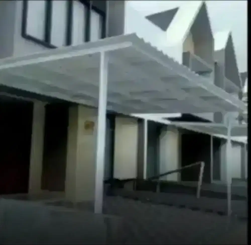 Kanopi Besi Galpanis atap Alderon Dobel layar