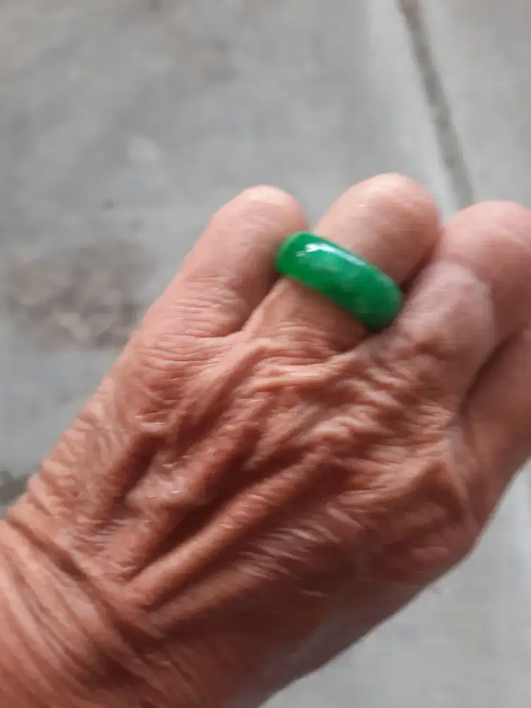 Cincin giok asli wrn hijau