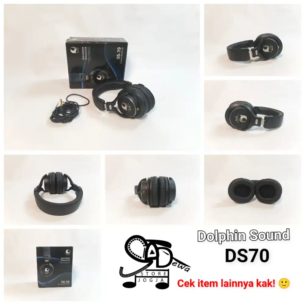 DOLPHIN SOUND DS70 HEADPHONE MONITOR DS 70 MONITORING FLAT bkn ds80