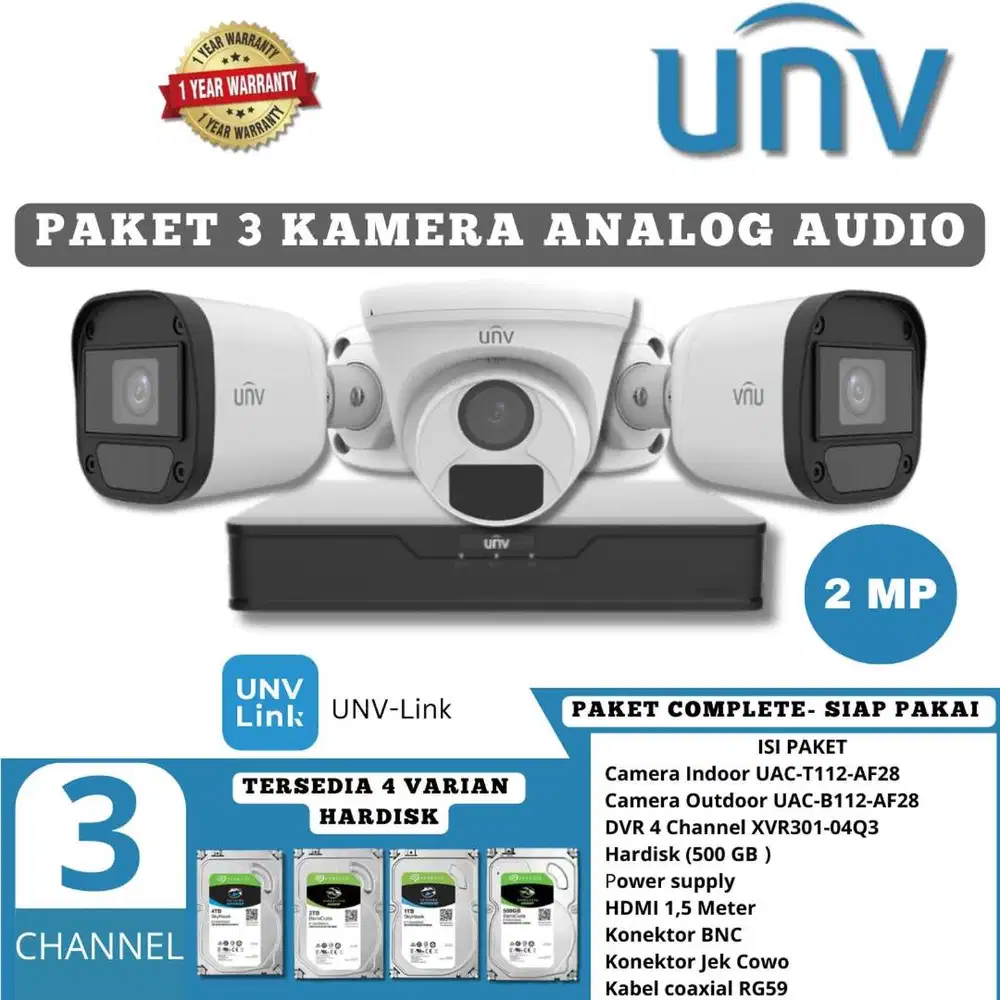 PAKET CCTV 3CAMERA HD SUDAH TERIMA BERES