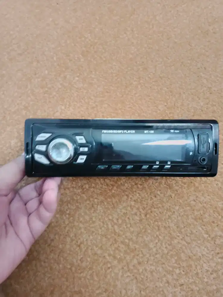 jual second Head Unit Single Din MT 100 nego wajar