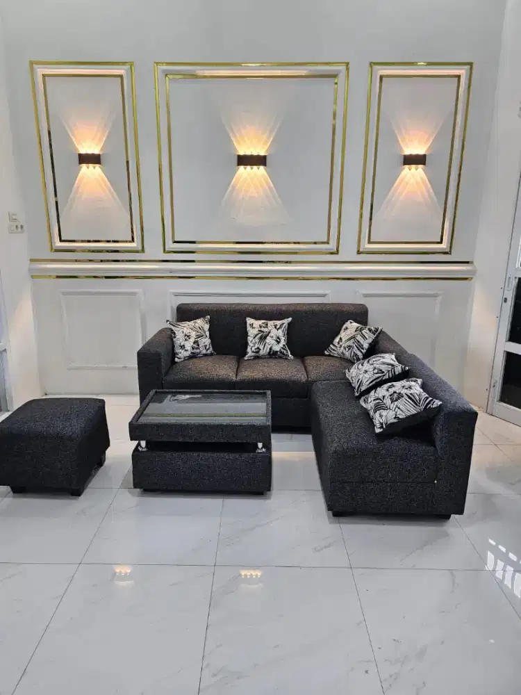 Sofa L minimalis+puk