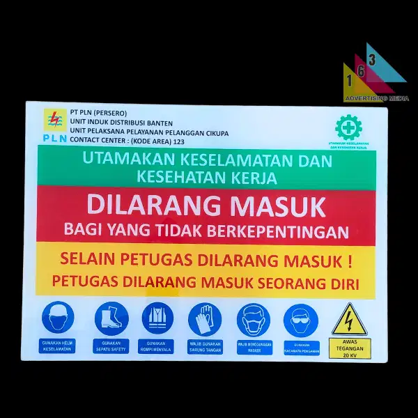 Papan Titik Kumpul Bahan ACP – Rambu Evakuasi K3 Tahan Cuaca & Awet