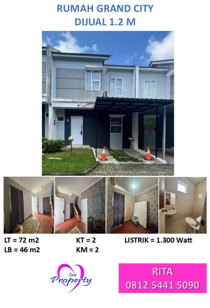 DIJUAL RUMAH DI GRAND CITY