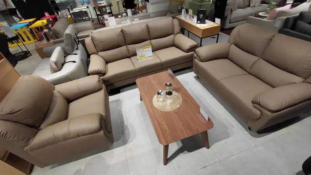 SOFA SET LYLE HALF LEATHER 3,2,1 ATRIA