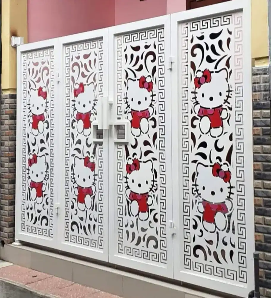 Pintu pagar laser cutting mewah