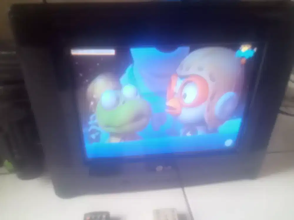 Tv tabung 14 inch LG slim+stb normal siap tonton nego tipis