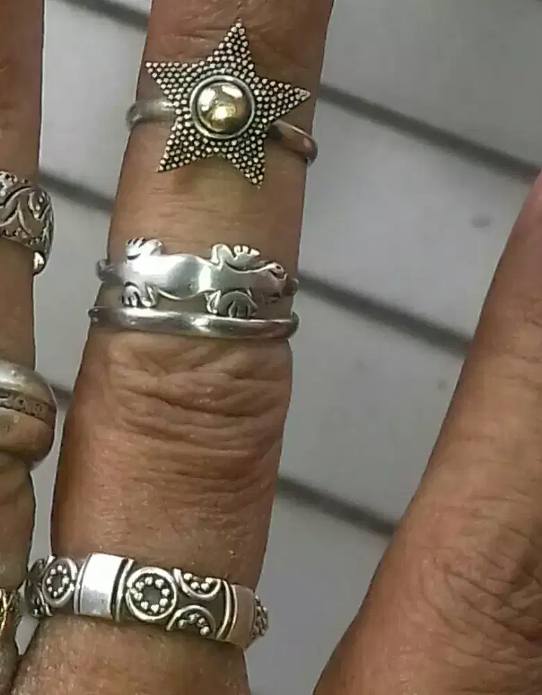 Cincin perak silver 925 ukir asli Bali