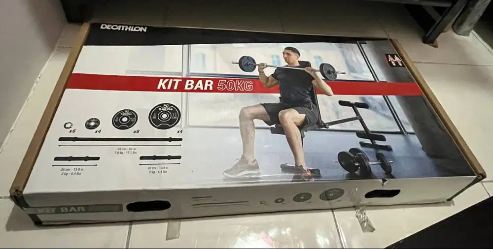 Decathlon - Domyos - Kit Bar 50 Kg - Weight training at home.