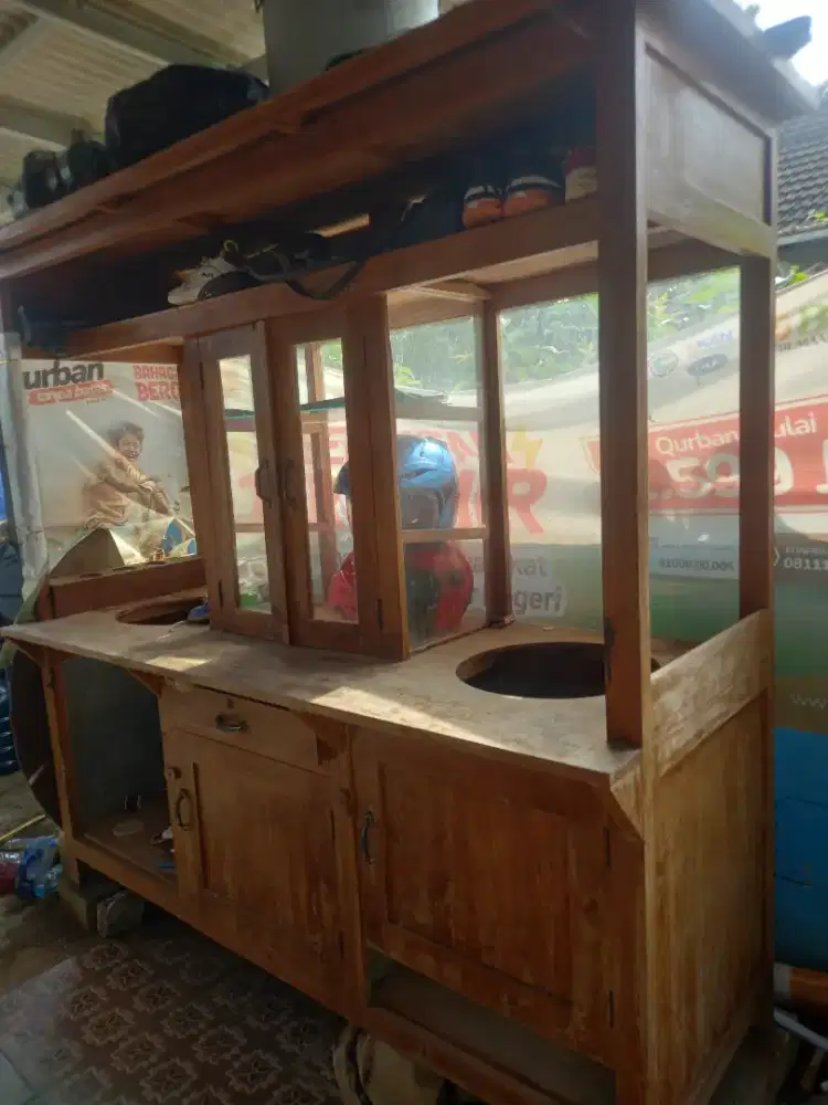 Dijual gerobak kayu jati