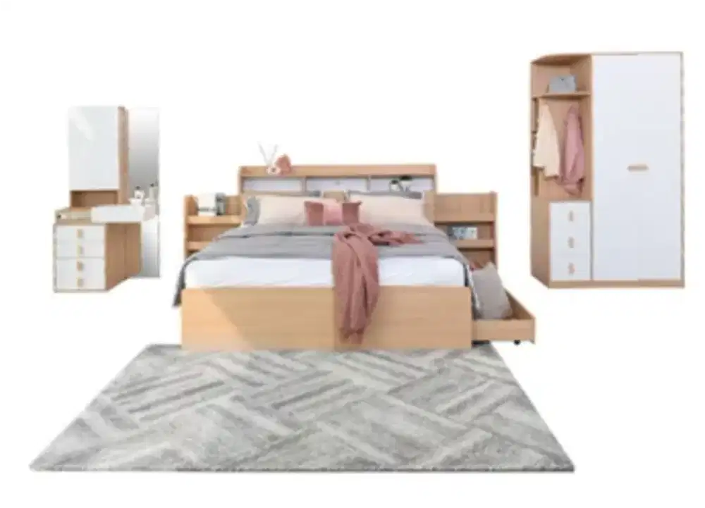 Informa Celine King Bed Set - Design Modern Dengan Fiture Lengkap