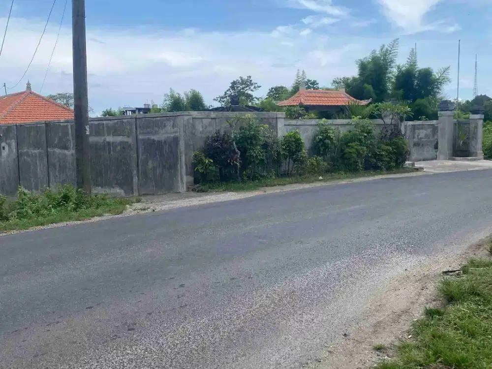 TANAH SEWA 1000m² JALAN UTAMA GOA GONG UNGASAN BALI