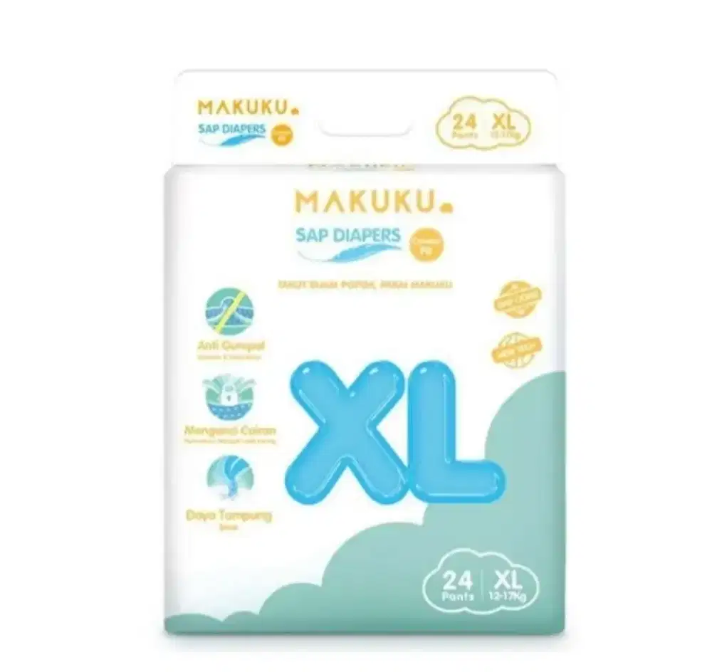 MAKUKU SAP Diapers Comfort Fit Popok Celana XL 24 pcs