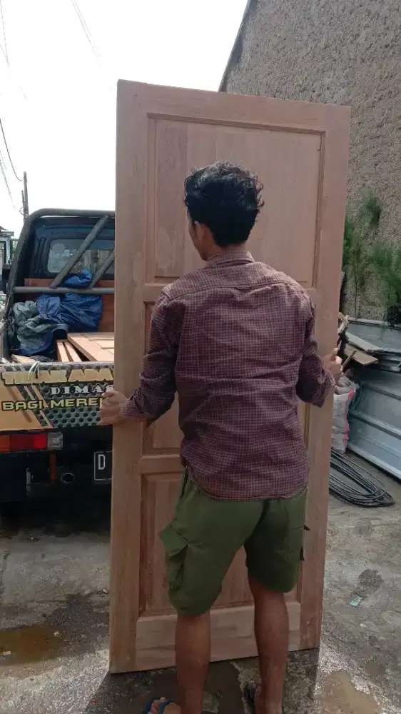 Pintu 2 nya ready dari kayu bekas, Meranti oven berkualitas