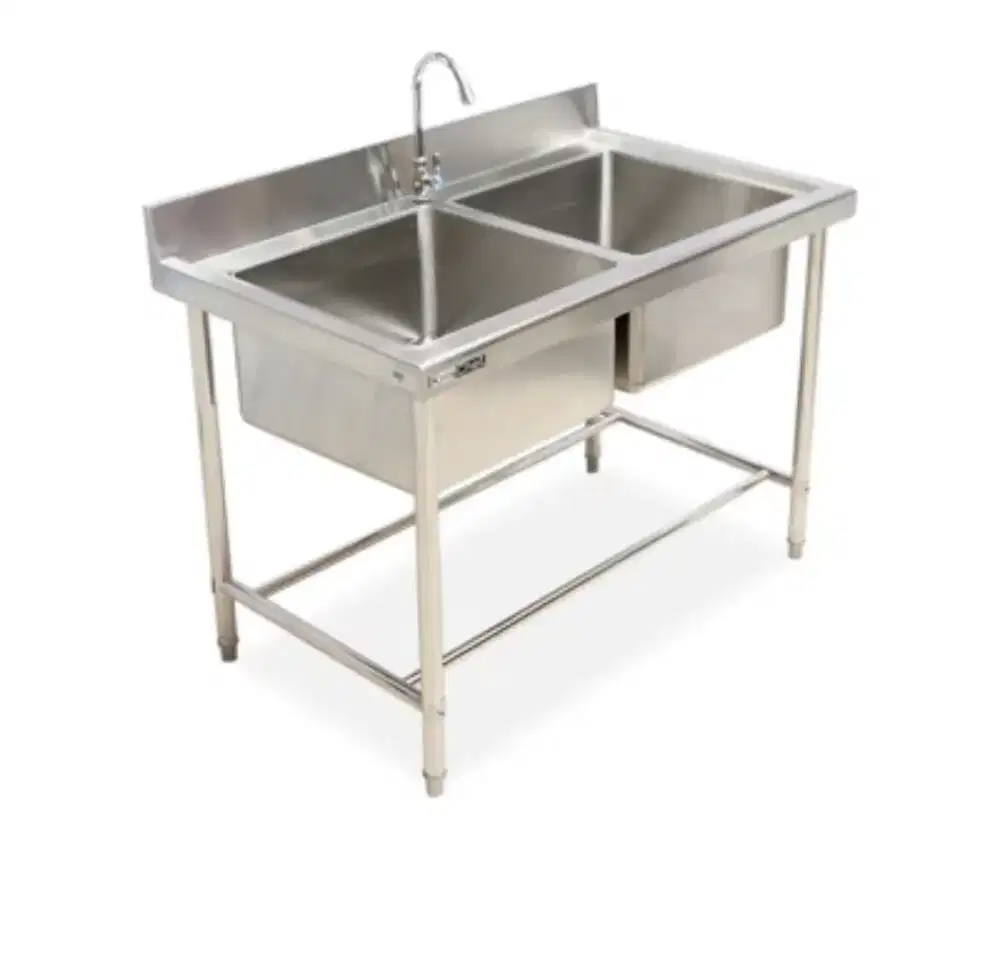 sink wastafel/meja stainless 2susun