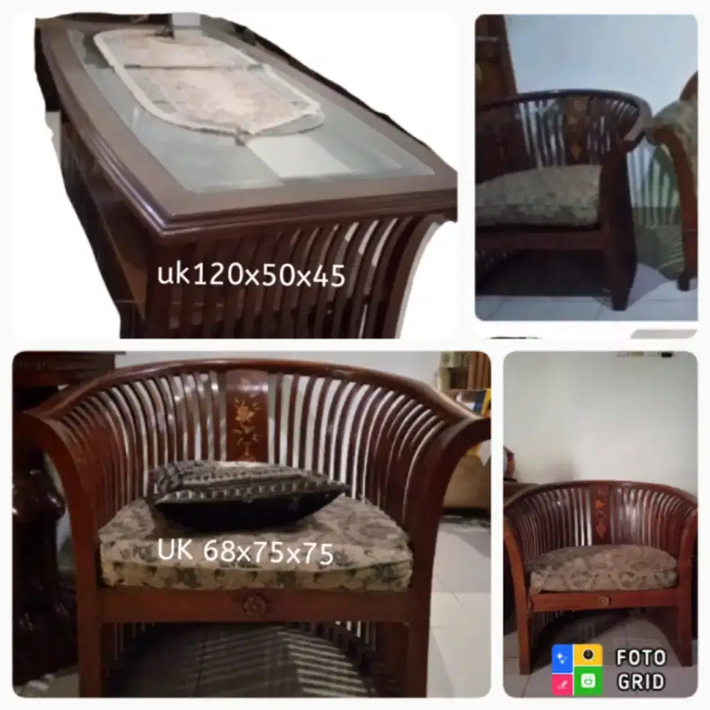 Set kursi meja, kayu berkualitas