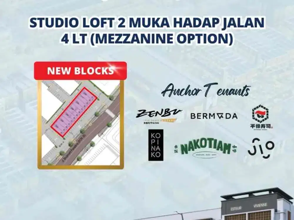 Pasadena Square North Ruko Studio Loft Mewah di Pusat Kota Gading Serpong